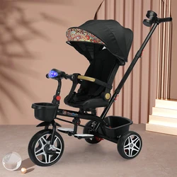 Triciclo multifunción convertible con asiento giratorio para bebés