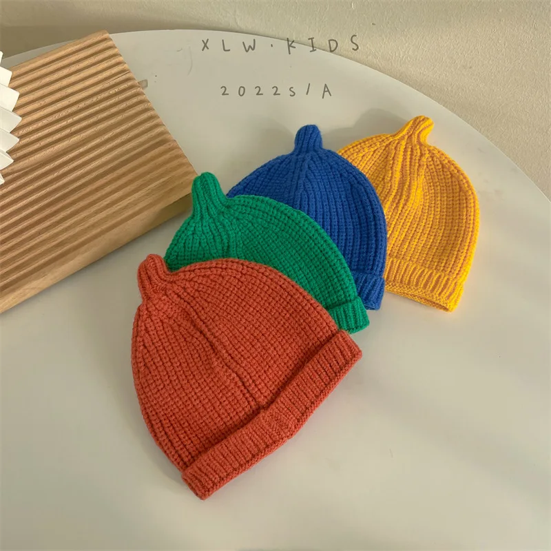 Gorro de lana suave para bebé – Color caramelo - imagen 2
