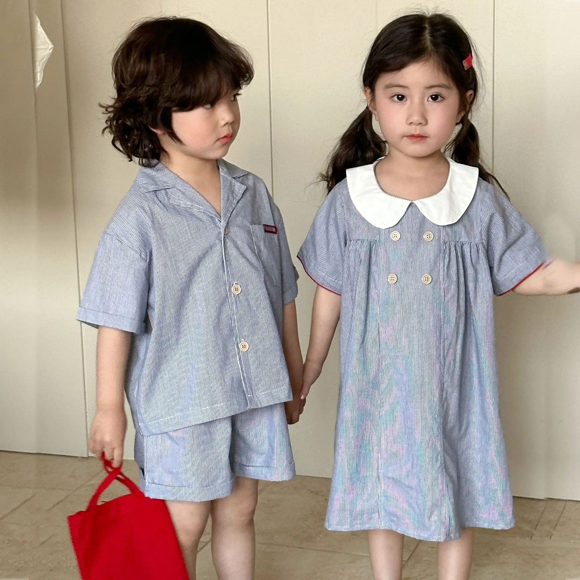 Conjunto infantil camisa y shorts manga corta de algodón - imagen 5