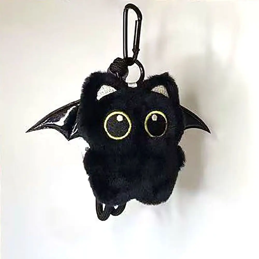 Nuevo pez gato negro llavero babero alas bolsa colgante fresa coche llavero regalos - imagen 5
