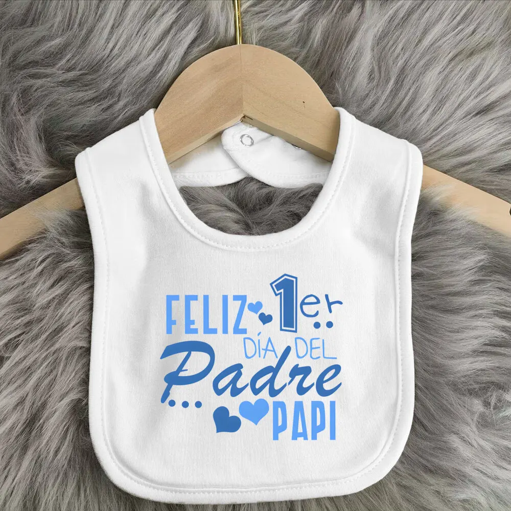 Babero con estampado para bebé, ropa para eructar para niño pequeño, babero de algodón blanco para alimentación - imagen 3