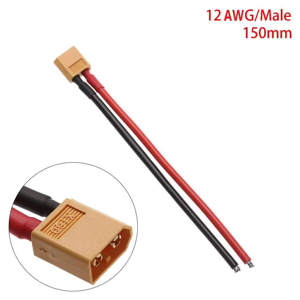 12AWG 150mm Male