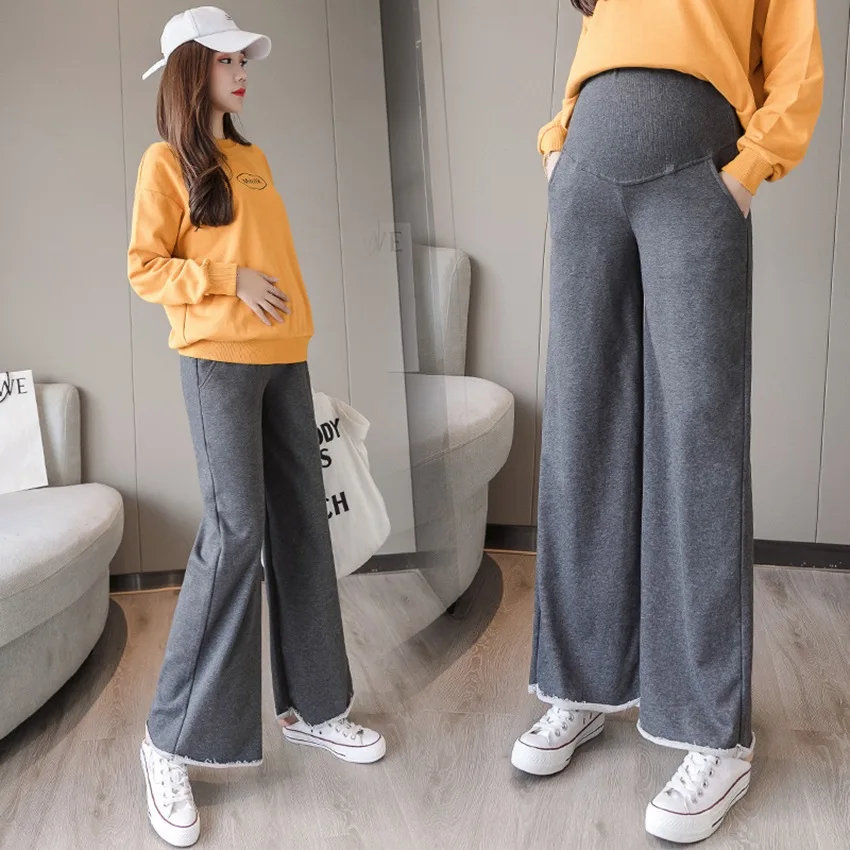 Pantalones premamá anchos de algodón cómodos y suaves - imagen 3