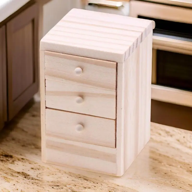 R6FD Miniatura 1 12 escala Madera Beds Bundet Houses accesorio hecho a mano - imagen 2