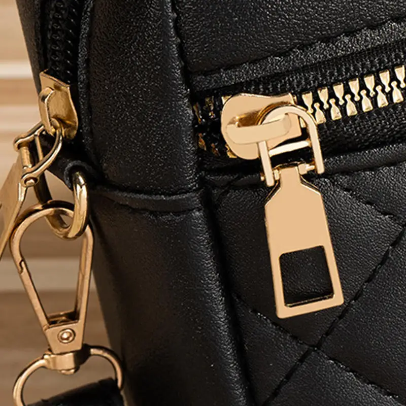 Nuevo bolso cruzado de PU a la moda, bolso de hombro con textura para mujer, venta al por mayor, diseño cruzado de gran capacidad, patrón de cremallera, informal para uso diario - imagen 5