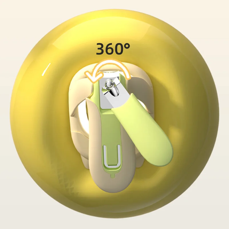 Cortauñas para bebés con luz Led brillante, cortaúñas de acero inoxidable con lupa, artículos para el cuidado de bebés, carga Usb - imagen 5