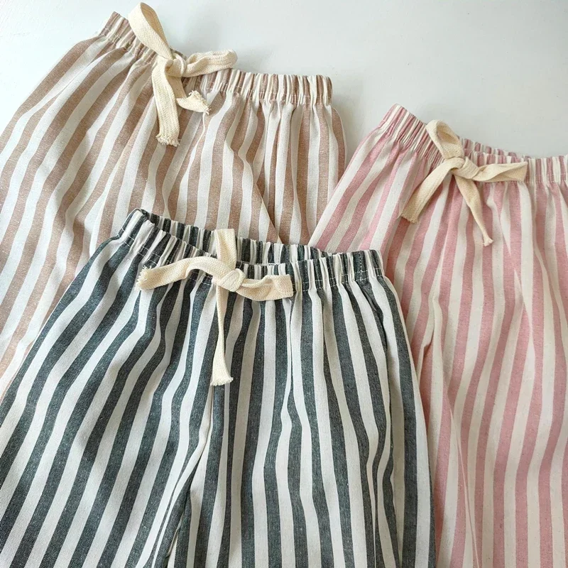 Shorts de lino a rayas para niño – Verano casual - imagen 5