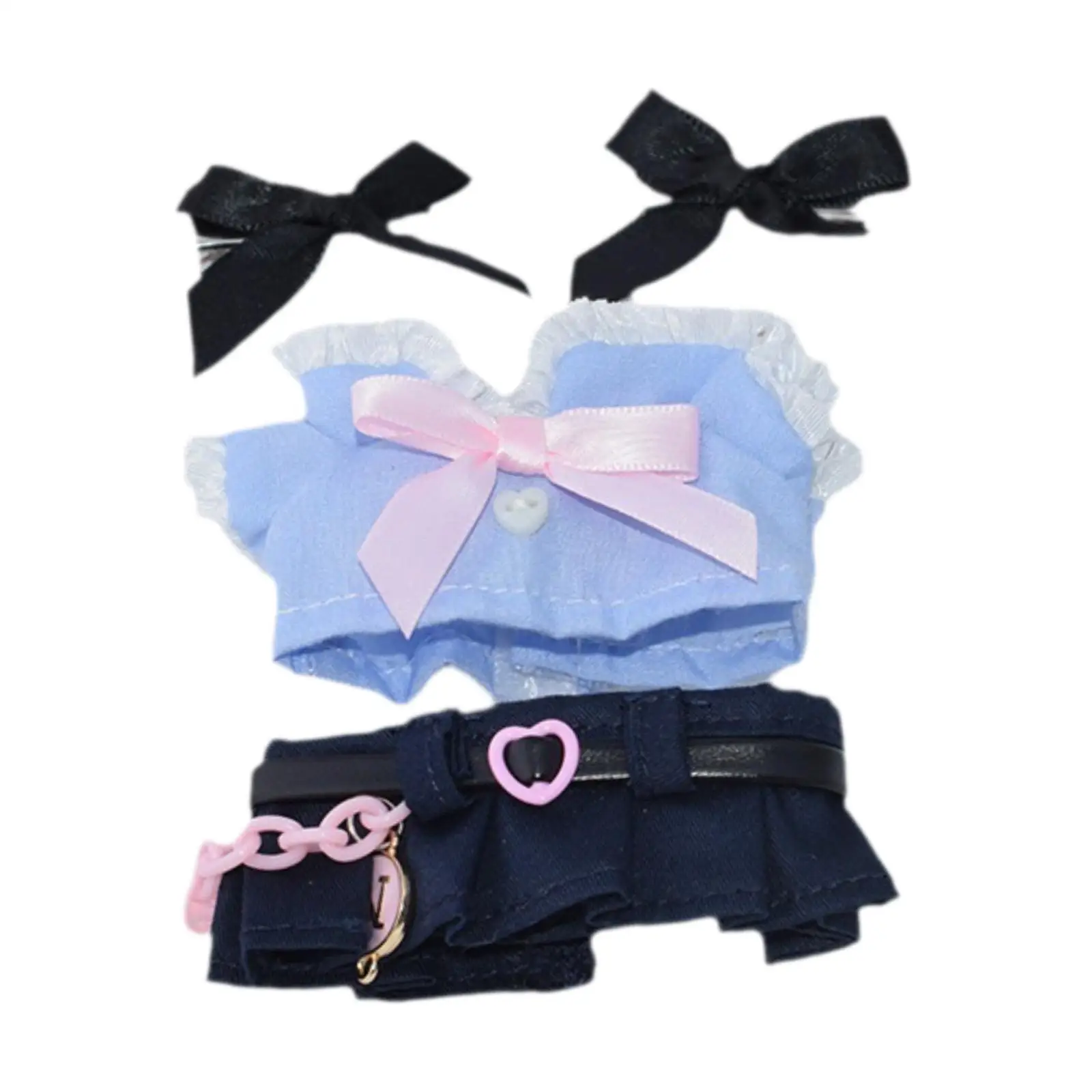 6.69inch Doll Clothes Pendant Doll Clothes for Little Girls Gift Soft Costume Fashion Cute Doll Clothes Suit Uniform Outifit