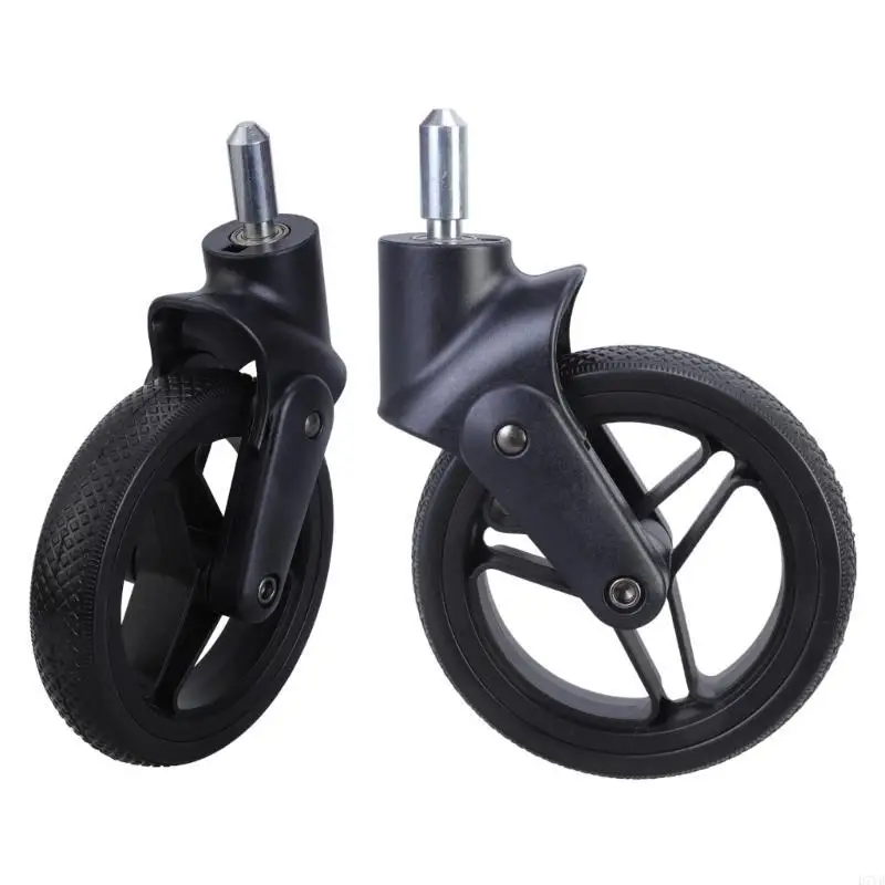 D7YD 1 par ruedas para cochecito bebé o 1x pasamanos con reposabrazos delantero para cochecito, cuero repuesto - imagen 3