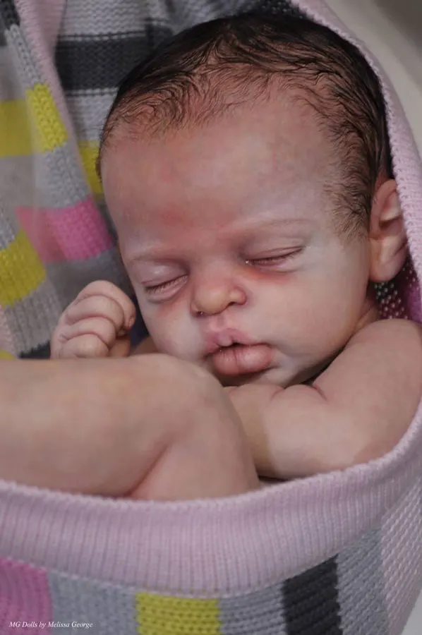 NPK-Kit de piezas de muñeca en blanco DIY sin terminar, Mini muñeca Reborn Katie, prototipos realistas de tacto suave, 10 pulgadas - imagen 4