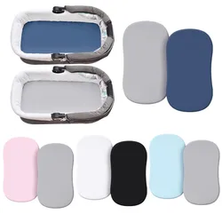 Sábana ajustable universal para bebé unisex color sólido suave