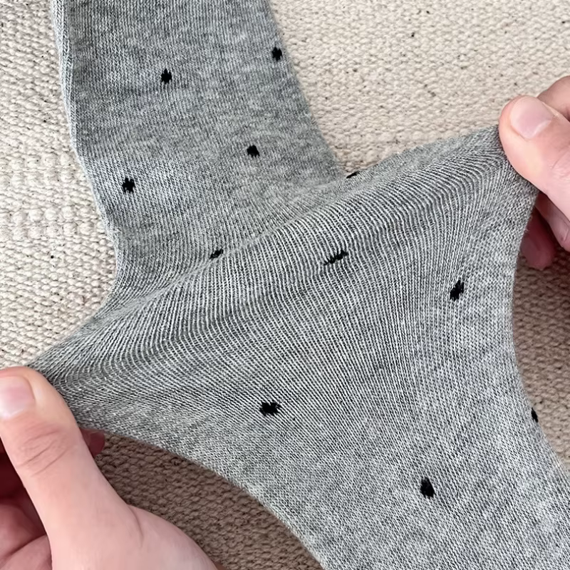 Medias vintage de algodón con lunares para niñas – Cómodas y suaves - imagen 2