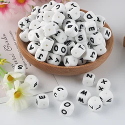 Kovict Cuentas de Letras Silicona Alfabeto Inglés para Collar DIY