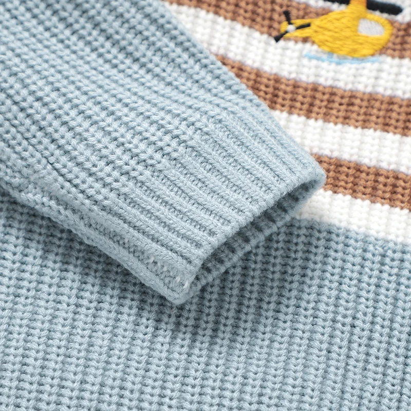 Jersey de punto otoño para niña – Cuello redondo y manga larga - imagen 3