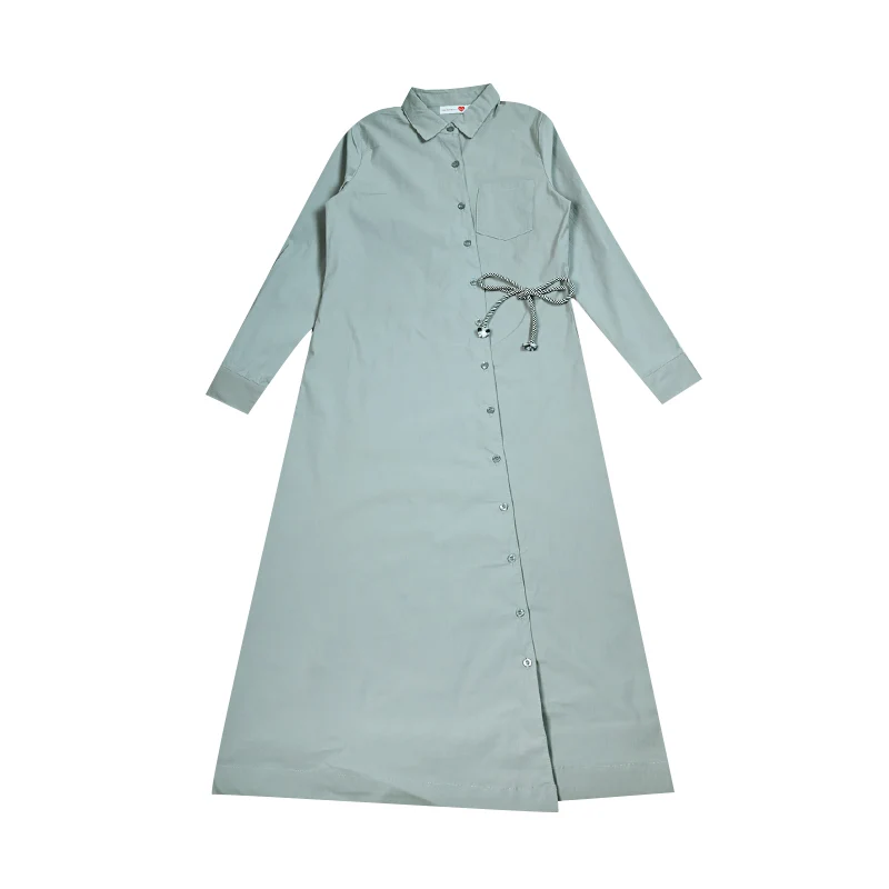 Vestido envolvente para mujer, maxi color blanco con decoración especial en contraste, costura para niña, sin mangas, tela de lino y algodón, cinturón - imagen 4