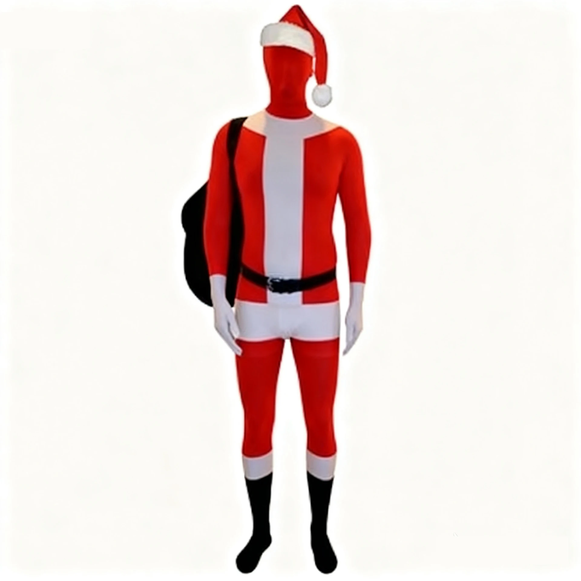 Nuevo modelo de traje de Cosplay de Papá Noel para hombres y mujeres, conjunto de mono de Papá Noel de manga larga, juego de rol festivo ajustado para niños - imagen 2