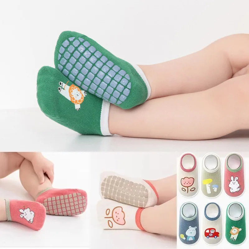 Calcetines antideslizantes de algodón suave para bebé – Seguro