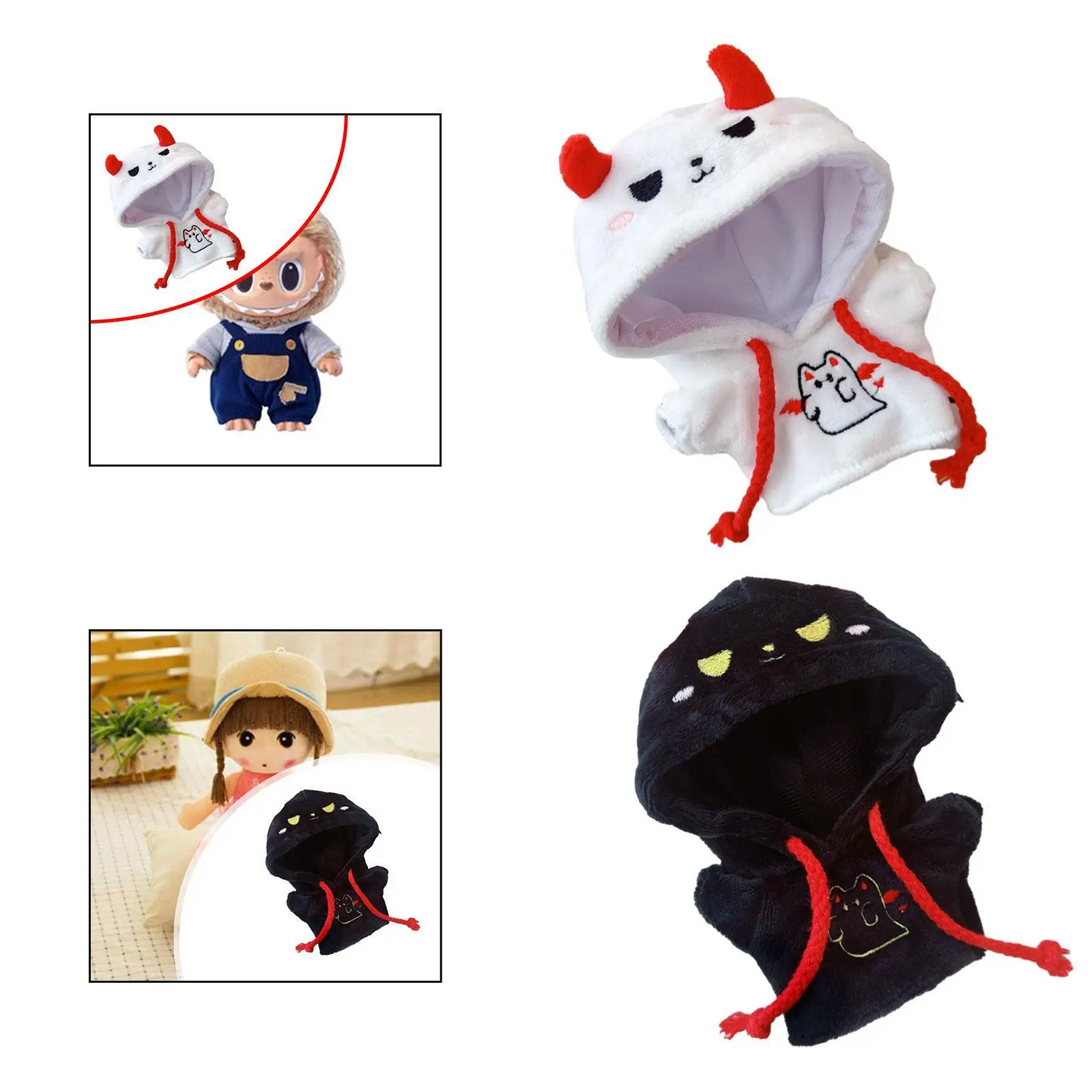 Fashion Dolls Hoodie Accessory Outfits Miniature Clothes for 15-17cm Dolls Boy Dolls Dress up Birthday Gifts Children's Gifts