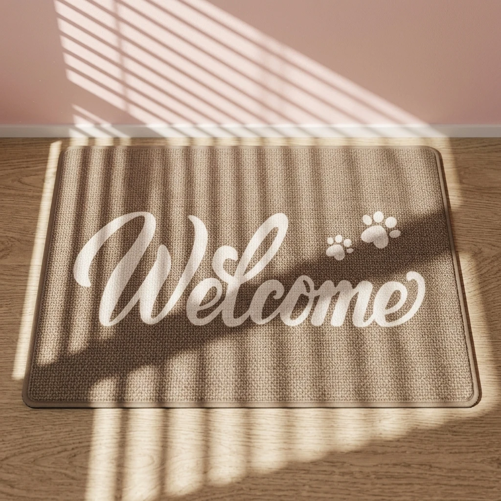 Tapete de entrada antideslizante de sisal absorbente, perfil bajo - imagen 3