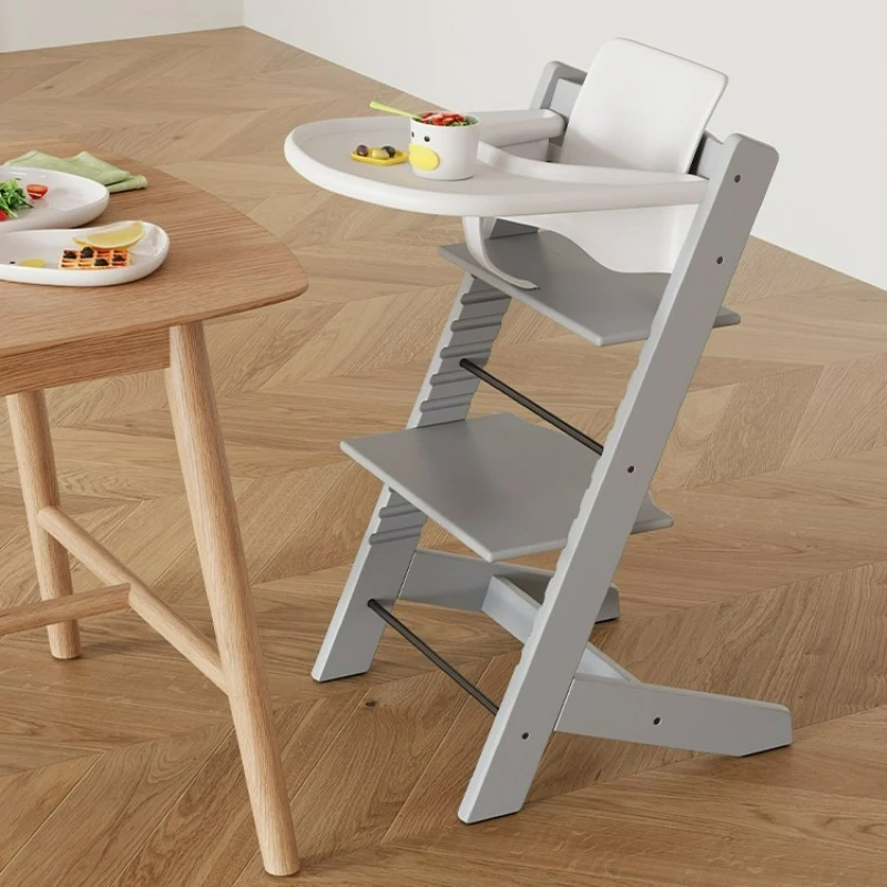 Silla de crecimiento para niños, silla de comedor de haya, asiento de comedor multifunción, silla elevadora de madera maciza, comedor de crecimiento para niños - imagen 2