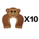 brown 10 pcs