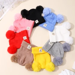 Gorro de pompón de punto infantil abrigador para invierno