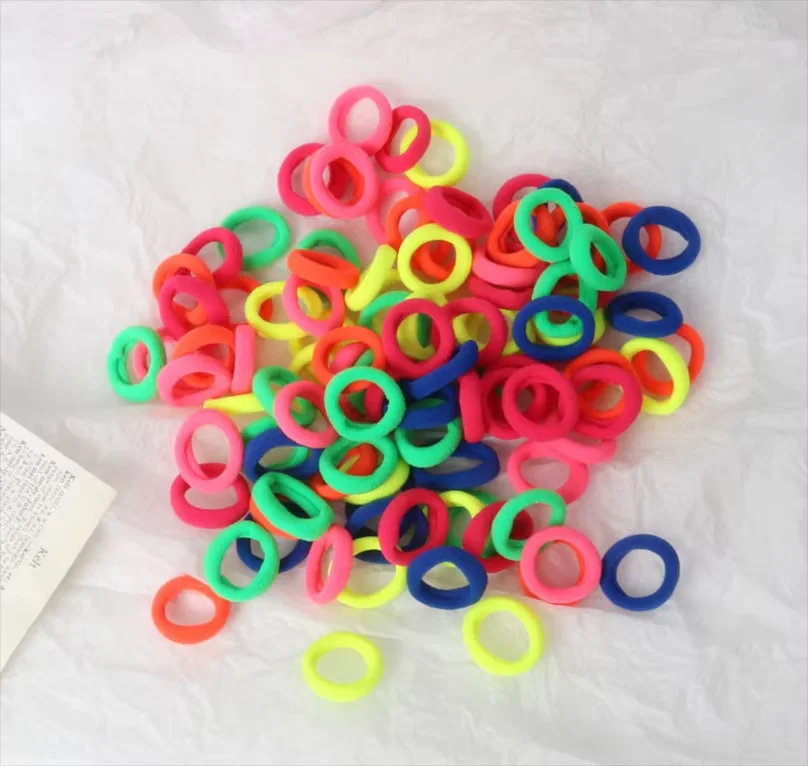 Diademas pequeñas para el pelo para chico, diademas para niña y niño, lazo elástico colorido para el pelo, cuerda para el pelo de nailon, 50/100 Uds., accesorios para el cabello - imagen 4