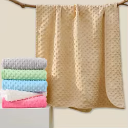 Manta de bebé de doble capa, manta suave, cálida y acogedora de 80x100 para bebés, manta para cubrir, gorro, ropa de cama infantil