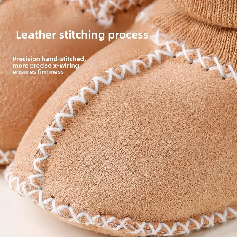 Botines invierno bebé – Felpa auténtica, suela antideslizante - imagen 3