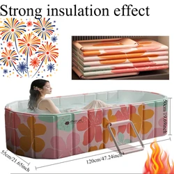 Cubo de baño para adultos, plegable, grueso, para el hogar, aislamiento de todo el cuerpo, bañeras de piscina para niños