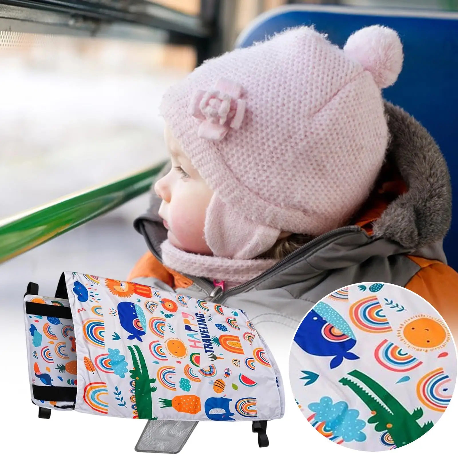 Cama de avión para niños pequeños, cama portátil para dormir para vuelo, hamaca para dormir de bebé plegable suave para viajes voladores, tren de crucero - imagen 3
