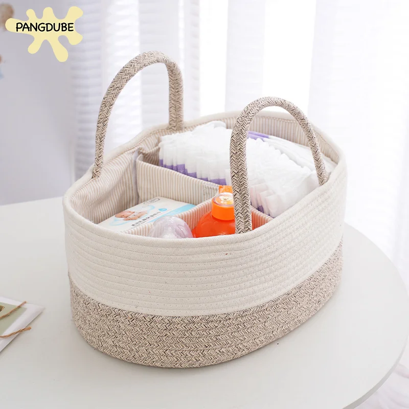 PANGDUBE Organizador de pañales plegable – Bolsa portátil de algodón - imagen 5
