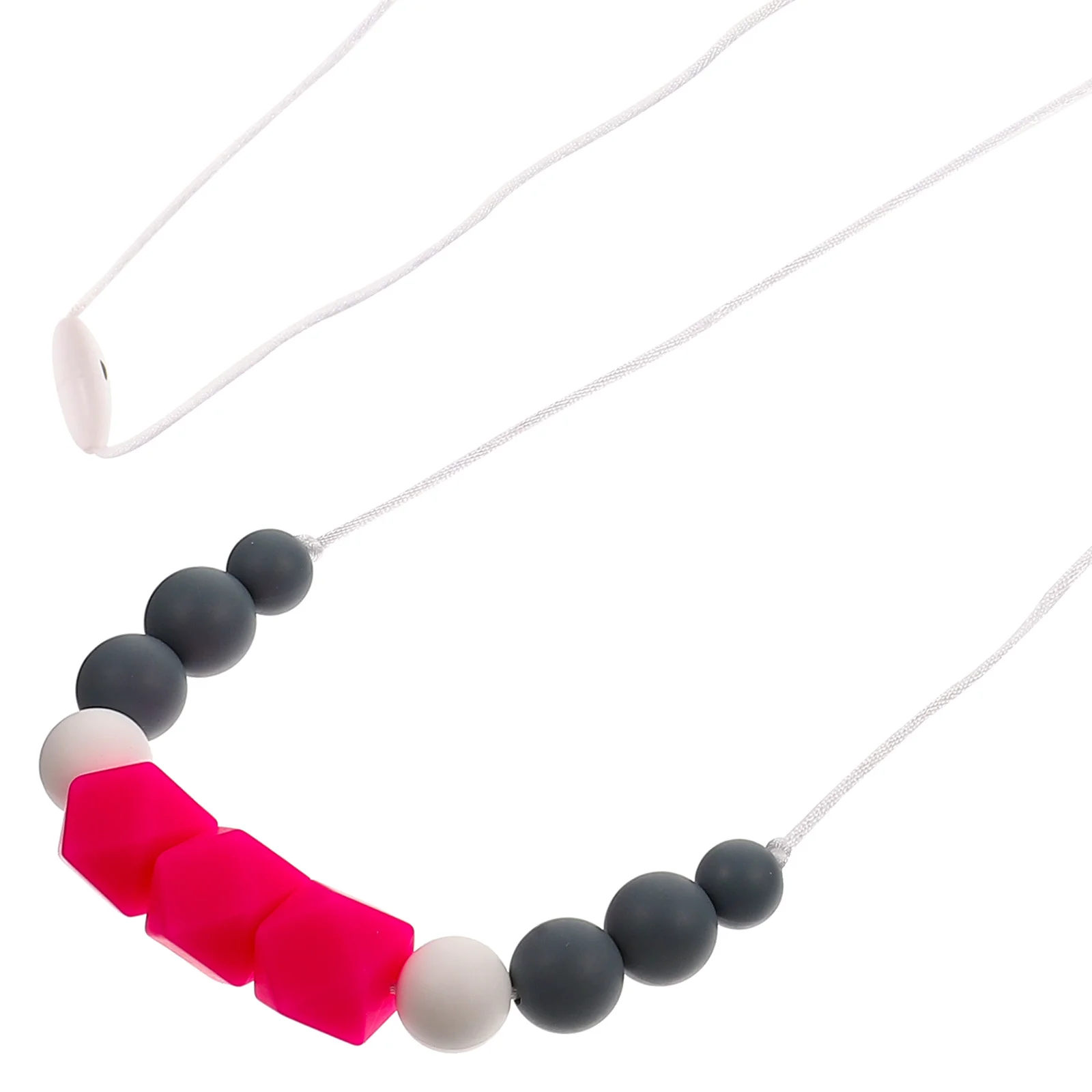 Collar de dentición de silicona para bebé, Collar para aliviar masticar infantil de calidad alimentaria, alivia el dolor de la mandíbula, accesorio para masticar para recién nacido - imagen 4