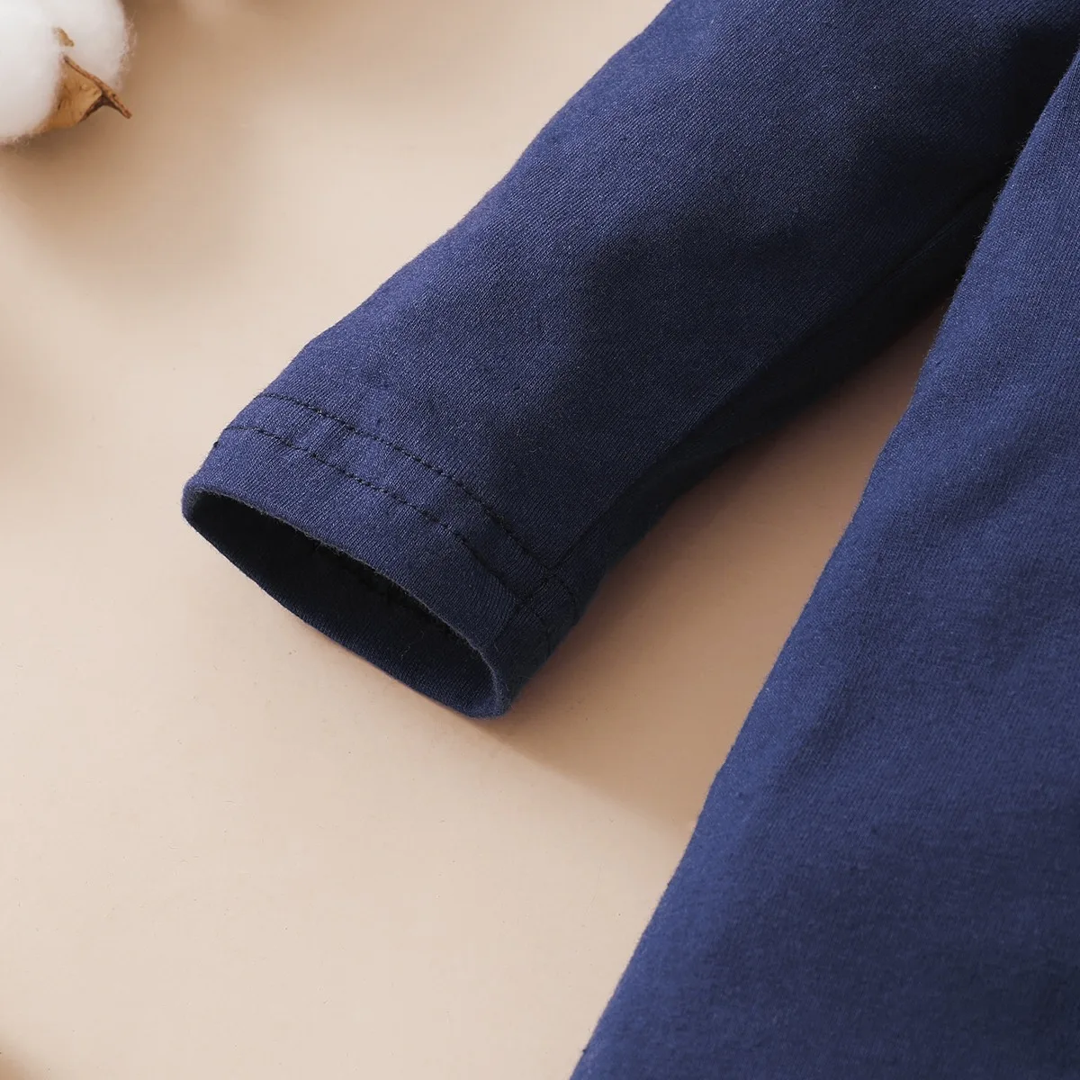 Mono de moda para bebé recién nacido, mono de manga larga de Color sólido, sombrero y Baberos, pelele de primavera y otoño para niño de 0 a 12 meses, 3 uds. - imagen 4