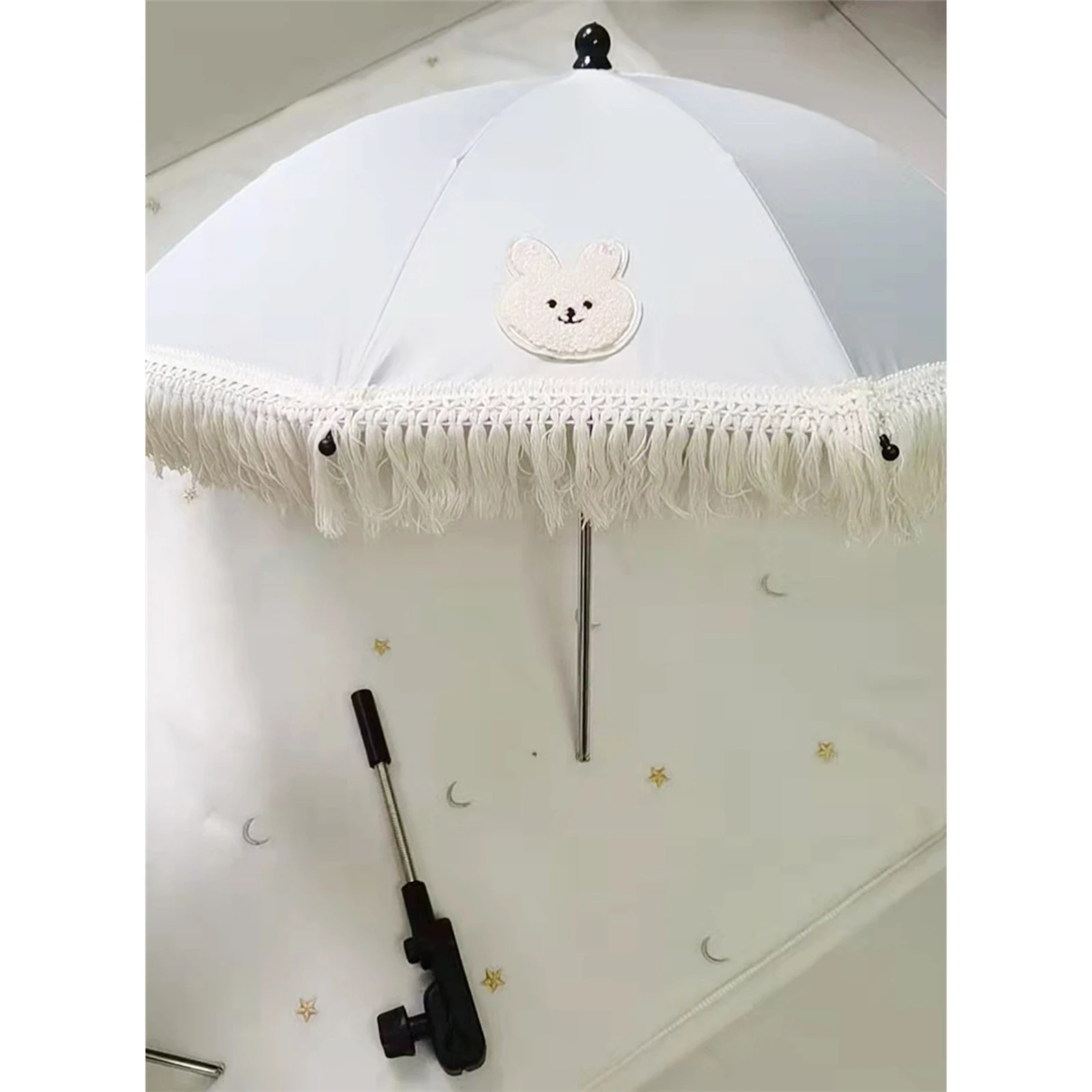 Parasol para cochecito de bebé con abrazadera UV, accesorios universales para cochecito, cubiertas de toldo para rueda, Base deportiva, Protector de soporte usable - imagen 5