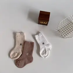Calcetines infantiles para niños con letra R - algodón suave