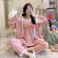 Pijama maternal de algodón para amamantar cómodo y funcional