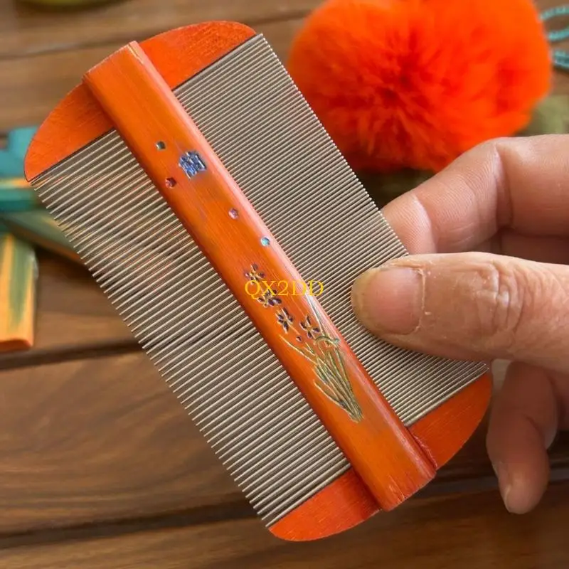Peine para cabello con ergonómico QX2D para fácil eliminación piojos, herramienta para cuidado del cuero - imagen 2