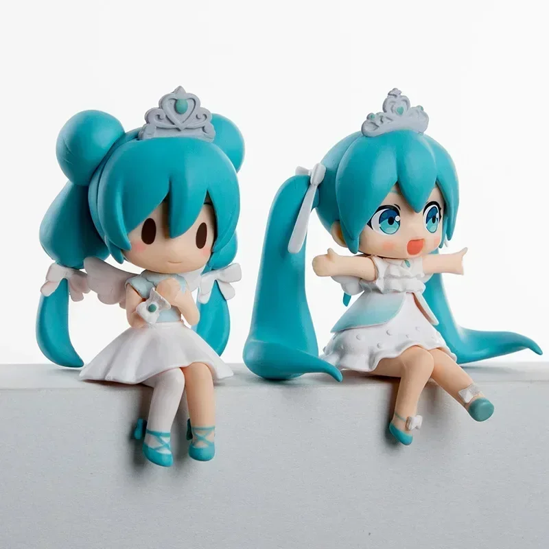 Hatsune Miku Q versión figura Kawaii PVC modelo de juguete para fanáticos de Anime juguetes perfectos regalos para niños decoración de coche - imagen 2