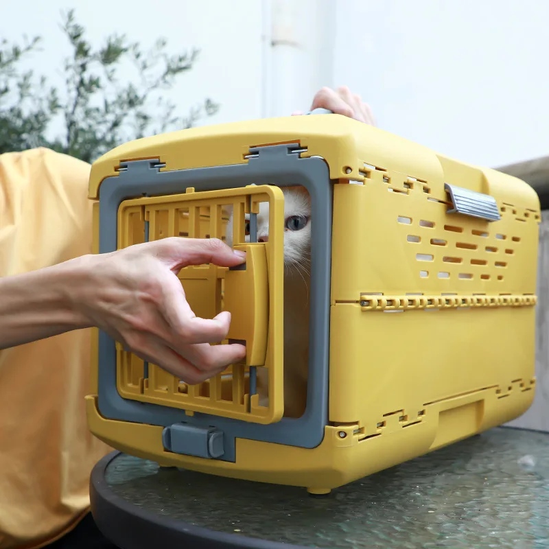 Transportín portátil para gatos, caja transportadora plegable para gatos al aire libre, bolsas transpirables para cachorros, gatitos, perros, gatos, gatitos, producto de viaje - imagen 2