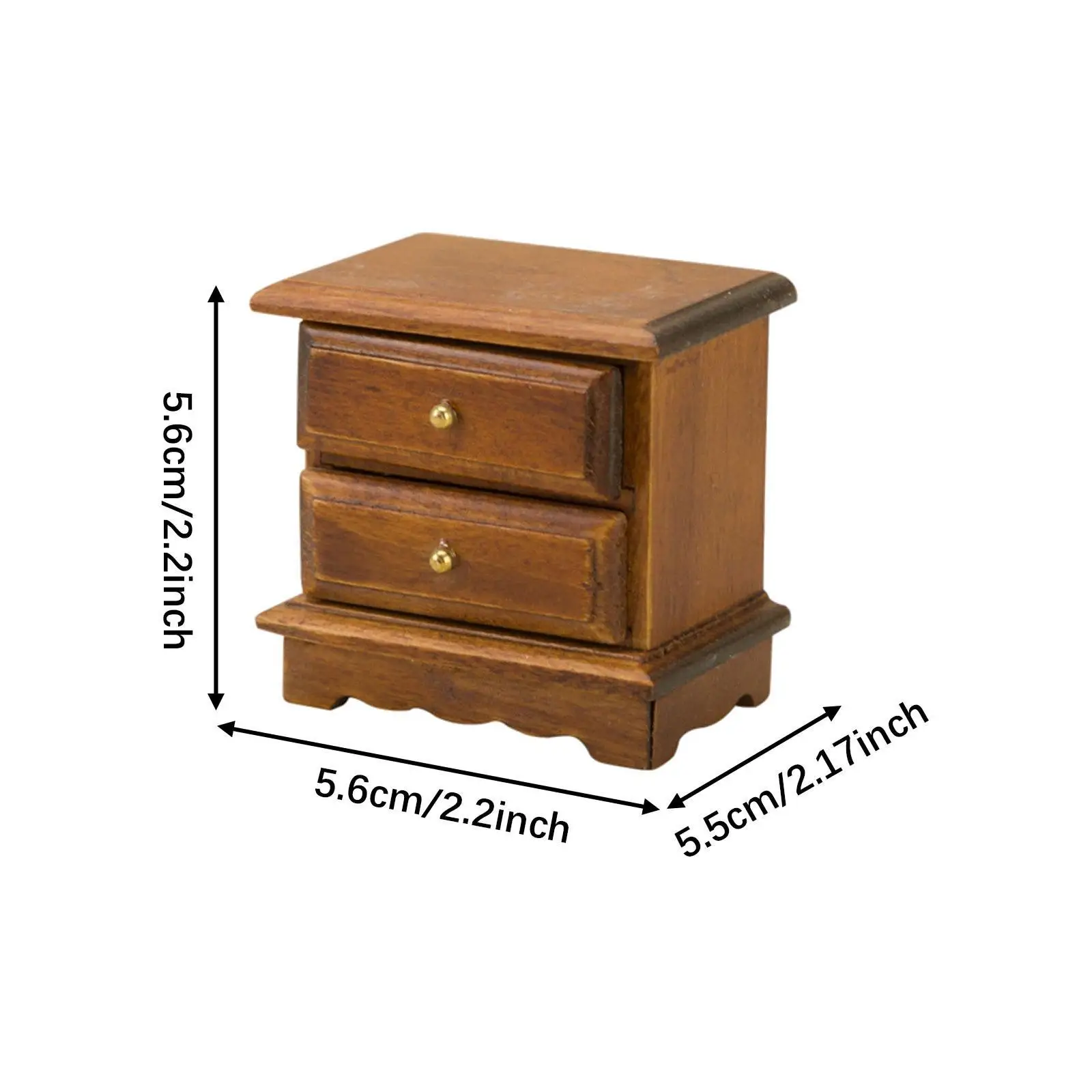 Dollhouse Bedside Table Simulation Classic Miniature Furniture Bedroom