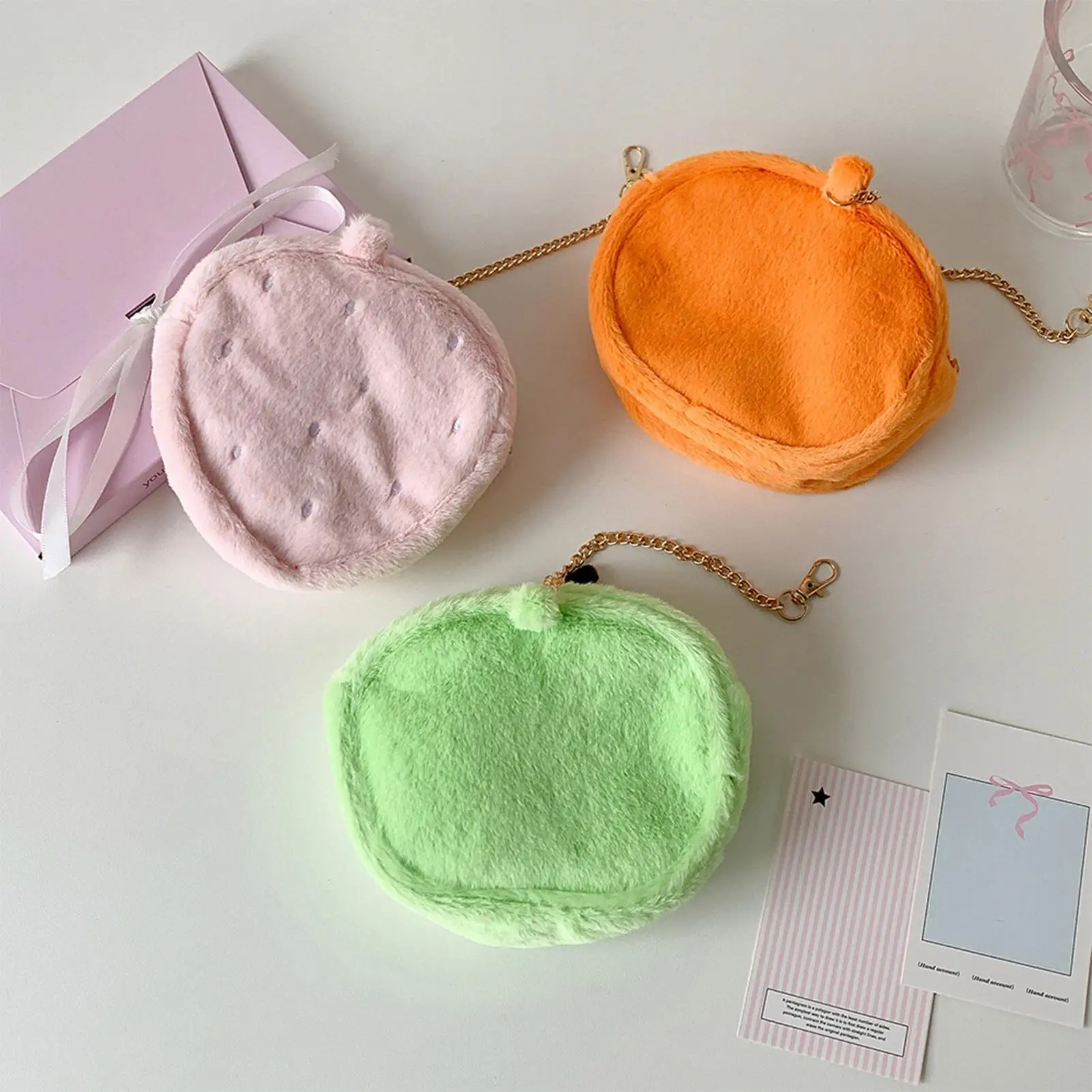 Bolsa organizadora transparente con forma de fruta, bolsa de exhibición de muñecos de peluche, bolsa de almacenamiento para niños, niñas, niños en edad preescolar, guardería - imagen 2