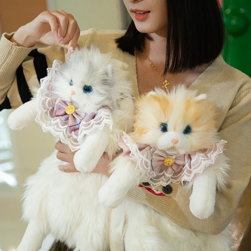 Mochila infantil de felpa con estampado de gato para niñas - imagen 5