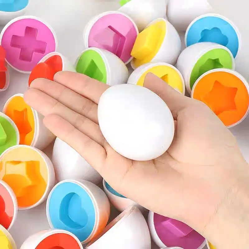 Huevos inteligentes de juguete para niños, formas de Color, juegos de desarrollo, simulación, juguetes educativos, rompecabezas 3D, juguetes sensoriales - imagen 3
