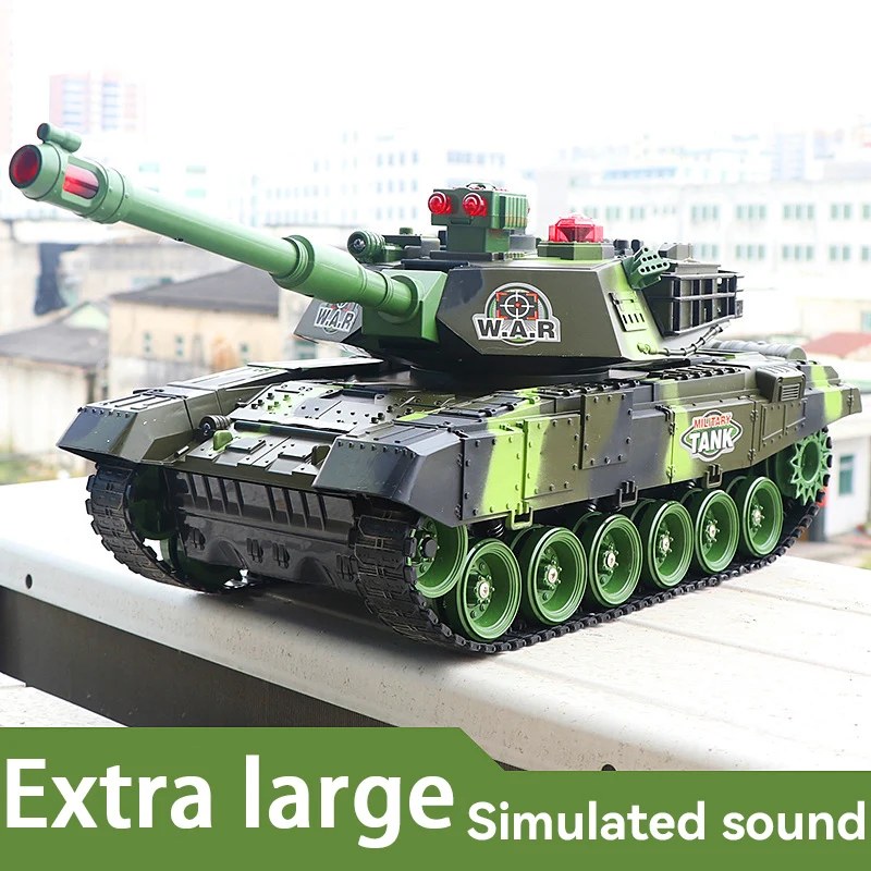 Tanque radiocontrol militar todoterreno con orugas y mando para niños - imagen 5