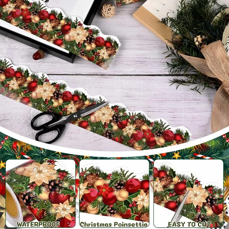 Venta al por mayor de pegatinas decorativas navideñas enrollables, autoadhesivas para un uso fácil, perfectas para decorar manualidades hechas a mano. - imagen 3
