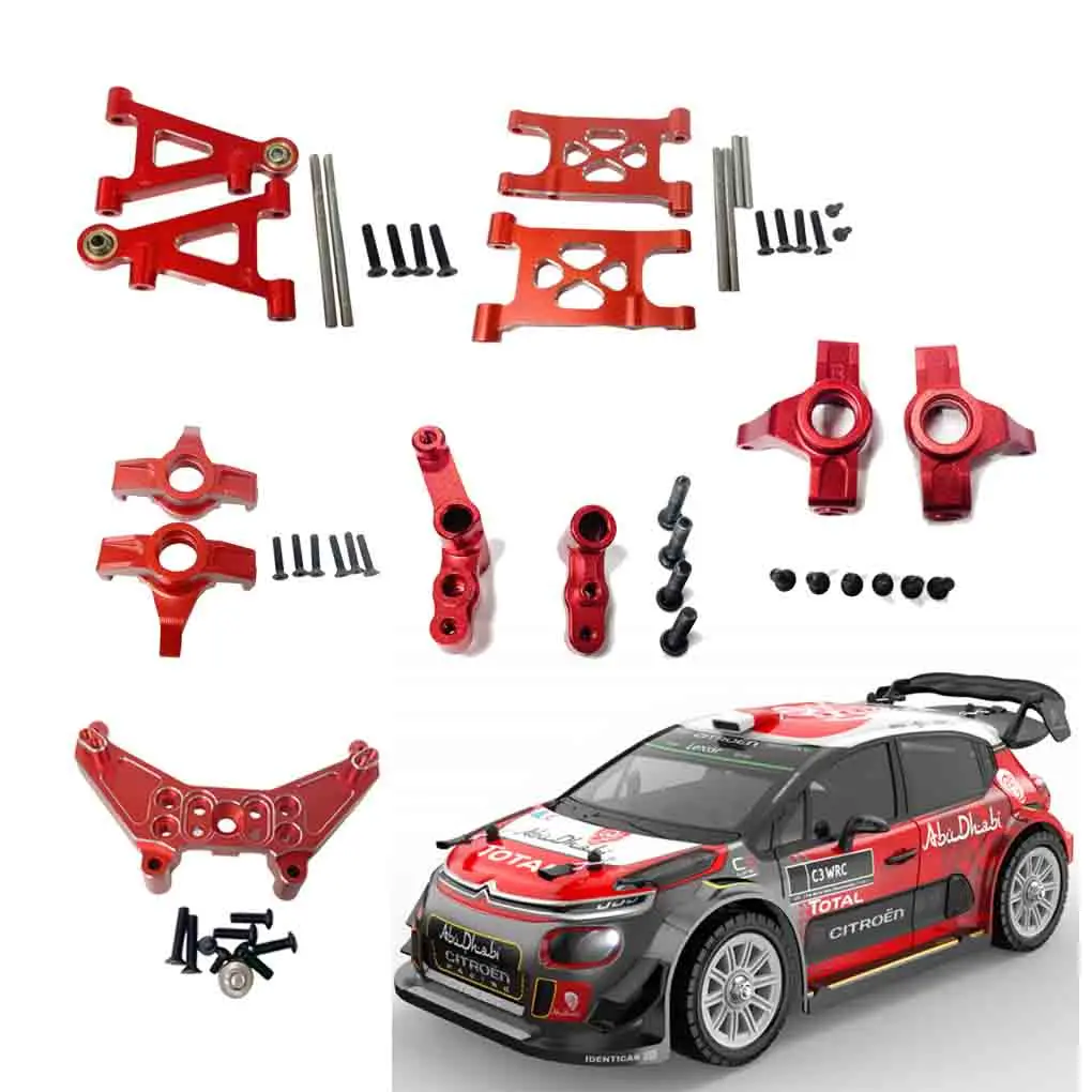 Soporte de amortiguador de enlace de dirección de Metal, brazo de suspensión frontal superior e inferior para MJX 14303, 14302, 14301, 1/14, pieza de coche RC