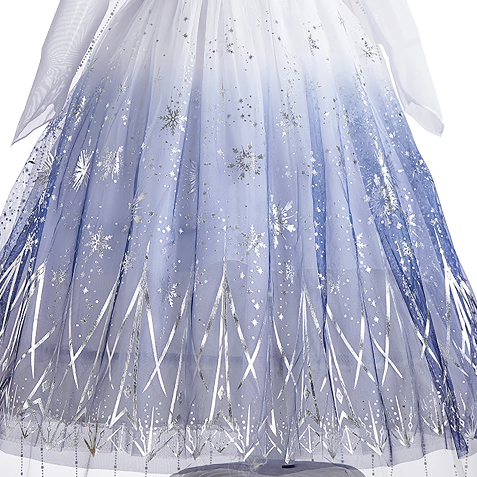 Vestidos de Cosplay de Elsa para niñas, disfraz de princesa de Carnaval de Halloween para niños, ropa de fiesta de cumpleaños y Navidad de Reina de la nieve - imagen 3
