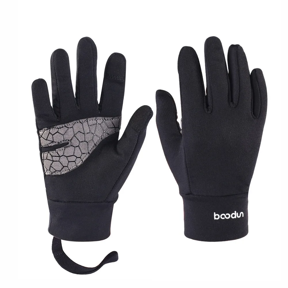 Guantes de ciclismo para niños con absorción de sudor, antideslizantes, a prueba de viento, cálidos, elásticos, resistentes al frío, para ciclismo deportivo