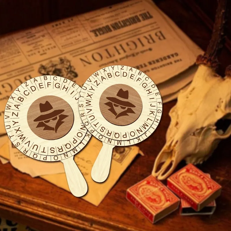 Rueda de decodificación espía de Detective creativo, sala de Escape, disco de contraseña de descifrado, accesorios de juego para fiestas navideñas, regalo de Navidad y Halloween